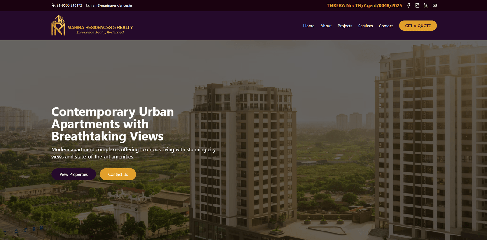 Marina Residences & Realty - Luxury Real Estate, Plots & Villas Portal